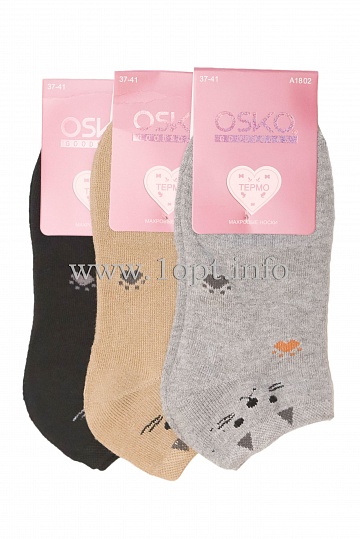 OSKO носки женские укороченные махровые